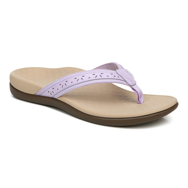 Vionic Sandals Ireland - Casandra Toe Post Sandal Purple - Womens Shoes Sale | ROMWB-7935